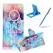 Produktbild Für Samsung Galaxy S7 Ledertasche Handy Hülle,Für Samsung Galaxy S7 Kartenfach Schutzhülle Mappe Flip Wallet Case,Herzzer Book Style Prämie [Aquarell Traumfänger Muster] Standfunktion Schutz PU Leder Magnetverschluss Schale Brieftasche Tasche Hülle Case Cover für Samsung Galaxy S7 + 1 x Frei Blau Handy Halterung Ständer+ 1 x Frei Blau Stift Stylus