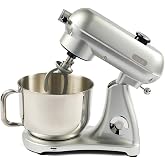 M122 Plus Easy Chef Dc Motor Stand Mikser &Ccedil;ift Başlıklı Hoparl&ouml;r &Ouml;zellikli G&uuml;m&uuml;ş