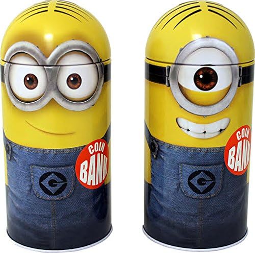 Head Shaped Coin Bank - Despicable Me - Minions Face Head Metal Tin tin178007-set
