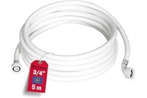 ELECTROHOGAR Tuyau Machine à Laver et Lave-Vaisselle | De 1,5M à 6M | Tuyau Universel d'Arrivée d'eau | Filetage Standard Compatible Avec toutes Les Marques: Bosch, Siemens, NEFF (5M)