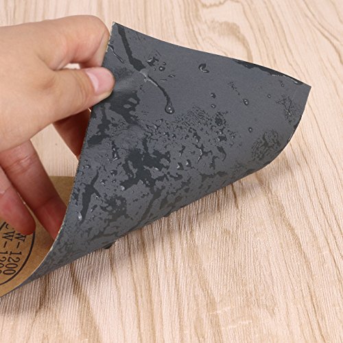 Schleifpapier Set, Seacue 42 Stück 120 to 3000 Grit Schleifpapier Sortiment Trocken/Nass Für Automobilschleifen Holzbearbeitung und Holzdrehen, 9 x 3,6 Zoll - 4
