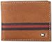 Price comparison product image Tommy Hilfiger Men's Leather Yale Passcase Billfold Wallet, Tan