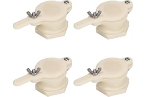 Ruimou 4Pcs Honey Gate Valve (Extractor Tap) White ABS Plastic for Honey Extractor, Honey Bucket; Hole Diameter: 40mm/1.57inch