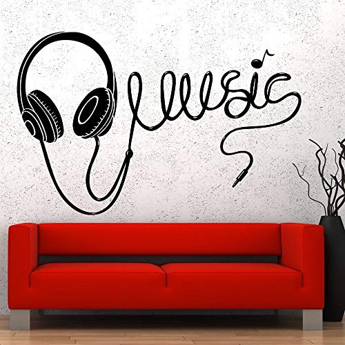 Preisvergleich Produktbild Musik Kopfhörer Rock Pop Garantie Qualitätsaufkleber gelb 57x88cm