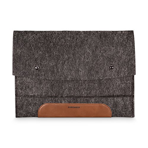 DUKEWEST 13,3 Zoll Tasche Hülle Sleeve Premium Filz Handmade für Macbook Pro / Air Laptop Notebook Ultrabook Surface Book iPad Pro 12,9″ - 2