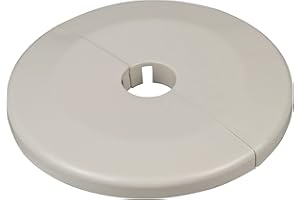 FUX 2 sztuki pojedynczej rozety rur grzewczych, duża średnica zewnętrzna 65 mm, Ø wewnętrzna 10 mm - 43 mm, ogrzewanie, osłona rury, rozety osłonowe, osłona, grzejnik (16 mm, kremowo-biały RAL 9001)