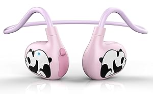 BANIGIPA Kids Headphones, Open Ear Headphones w/Cute Panda, Wireless Bluetooth 5.4 Headset w/Mic for Home School Traveling, 13g Ultra-Light Comfort, Protection Hearing, IPX4 Waterproof, 10H Playtime