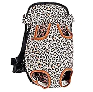 GlobalNiche Gold, M: Outdoor Mesh Pets Carrier Holder Shoulder Pet Puppy Carriers Bags Front Chest Five Holes Backpack