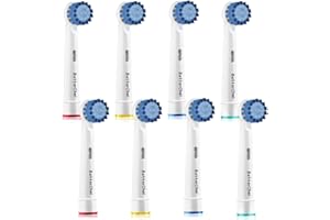 BETTERCHOI 8 Pack Sensitive Gum Care Replacement Brush Heads Compatible with Oral b Braun Electric Toothbrush. Soft Bristle for Superior and Gentle Clean