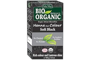 ‎INDUS VALLEY Indus Valley Bio Organic 100 % reine und natürliche Henna-Haarfarbe (Soft Black)