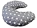 Soft Nursing Pregnancy Pillow/Cushion - Dark Grey With White Stars - WITH QUILTED COVER & EXTRA PADDING