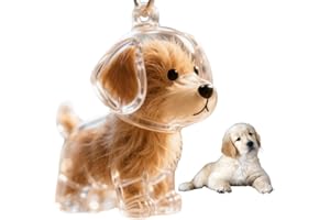 Glamifyr Golden Retriever Schlüsselanhänger für Tierhaare,Schlüsselanhänger Hundehaare,Hundehaar Anhänger, Hund,Taschen Anhänger, kreatives Gedenkgeschenk für Tierliebhaber