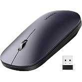 ماوس لاسلكي UGREEN، اتصال USB 2.4 جيجا هرتز، كحد أقصى. 4000 نقطة في البوصة، عمر البطارية 18 شهرًا. كمبيوتر شخصي، ماك، كمبيوتر محمول، ويندوز 11، 10، 8.