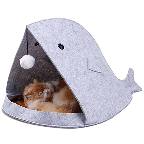 Upxiang Foldable Shark Shape Pet House Pet Bed For Cats And Small