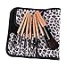 JaneDream Leopard Grain Professional Makeup Brushes Tools Cosmetic 8pcs Brush Set Kit+ Silver Bag