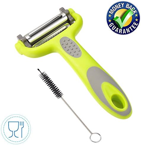 Peeler, Zociko 3 in 1 Peeler Julienne Vegetable Peeler | Y Peeler | Slicer Rotatable Super Sharp Stainless Steel Blades for Potato All Veggie Fruit Kitchen Aid Dishwasher Safety