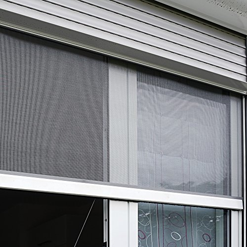 JAROLIFT Insektenschutzrollo (Aluminium) Eco für Fenster 130 x 160 cm – braun - 5