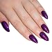Bling Art Stiletto False Nails Gel Fake Acrylic Purple Glitter Medium 24 Tips UK
