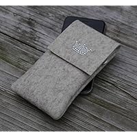 zigbaxx Handyhülle - u.a. für Huawei P10 Plus, Huawei P10, Huawei Mate 10 Mate 9/ Smartphone-Hülle Little Crown aus Woll-Filz mit Krönchen aus Strass - pink / anthrazit-schwarz / beige / grau