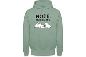 Spreadshirt Peanuts Snoopy Nope Not Today Pas Aujourd'hui Sweat À Capuche Unisexe