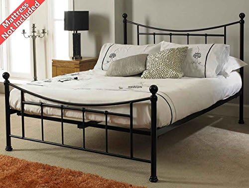 Sareer Bristol Black Metal Double Bed Frame