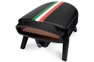 Gino D'Acampo 14" Gas Fired Pizza Oven - Modena with Built-In Thermometer, Pizza Stone, and Stainless Steel Construction