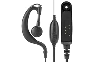 fasient1 Walkie Talkie Auricular PTT Micrófono Auricular Auricular con Gancho para la Oreja de un Solo Cable Compatible con Baofeng BF-9700 BF-A58 R760 UV-9R Plus