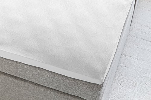 Spannbettlaken Boxspringbett PREMIUM Weiß 190g/m² Steghöhe 40 cm Spannbett-Tuch Boxspringbett-Bezug ÖKO-TEX STANDARD Rundum-Gummi Bett-Laken Bettbezug für 180×200 200×200 180×220 200×220 - 7