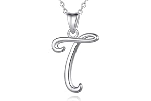 EUDORA HARMONY BALL EUDORA Collier Initiale Prenom 925 Argent Lettre Alphabet Pendentif Cadeaux pour Les Femmes Filles, Chaîne 45cm