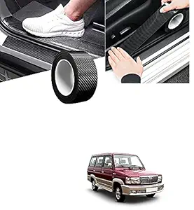 Znee Smart Carbon Fiber Style Waterproof Car Seal Strip Door Edge Cover Guard Anti-Scratch Step Decoration Cover Tape -5 M HI-Gloss Black for Toyota Qualis
