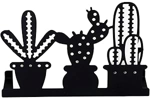 Floatdream Servilletero de Acero Inoxidable, Papel Soporte de la Servilleta, Dispensador de servilletas, Diseño de Kaktus, Para Decoración de Comedor, Sala, Bar, Cocina