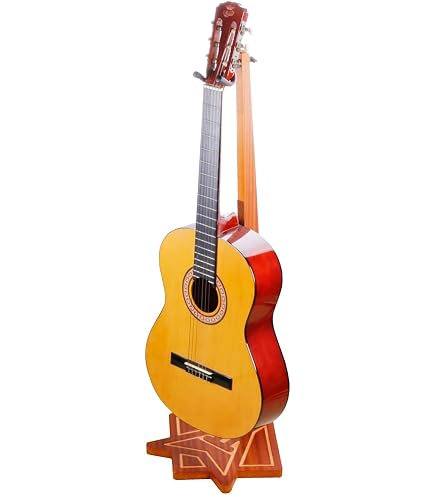 Support Mural Pour Guitare Acoustique/électrique En Bois Naturel - Modèle Noyer Noir - Pour Banjo, Mandoline - Design élégant Et Réglable