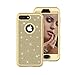 Produktbild Shinyzone Hülle für iPhone 7 Kratzfest Handyhülle,Hülle für iPhone 8 Glitzer Gold Silikon + Hart Zurück,360 Grad Stoßfest Schwerlast Abnehmbar [3 in 1] Luxus Schutzhülle