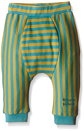Little Green Radicals Unisex Baby Sea Stripe Jelly Bean Jogger Trouser, Green, 6-9 Months