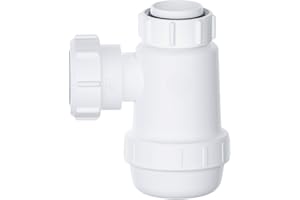 Hulthor 32mm Bottle Trap – Shallow & Height Adjustable Sink Waste Traps for Bathroom Basin Drain Kits, Perfect Basin Trap (Shallow (Low Profile))