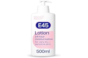 E45 Moisturising Lotion 500 ml for Dry & Sensitive Skin - Long-Lasting Hydration Protect from Dryness, Reduce Redness - Dermatological Body Moisturiser Lotion - Body Lotion - Daily Moisturiser