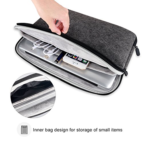 ProCase 12 Zoll Schutzh  lle Filz Laptop Sleeve Tasche  12 Zoll Macbook mit Retina Microsoft Surface Pro 4 3 und Andere 11-12 Zoll Chromebook Ultraboo