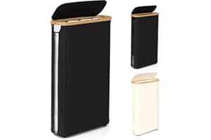 GARPROVM Toilet Roll Storage, Toilet Paper Storage with Lid, Large Toilet Paper Organiser with Side Window & Cutout Handles, Multifunctional Toilet Roll Basket for Bathroom, Black