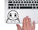 Produktbild Squirtle Schiggy Pokemon TRACKPAD Sticker Aufkleber (Schwarz)