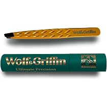 Wolf & Griffin Black Edition Pinzette - Edelstahl Mit Schwarzer Beschichtung, Präzise Für Augenbrauen