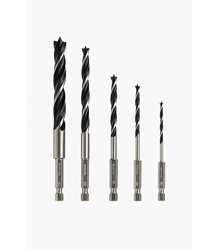QUARKZMAN Brad Point Houtboren 5 Mm - 2 Stuks Met 1/4 Inch Zeskant Voor Boormachine