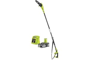 RYOBI - Élagueur Électrique sur Perche Sans Fil 18V ONE+ - Appareil d'Élagage avec Tube d'extension - Pompe à Huile Automatique - Bonne Autonomie - Batterie 1,5Ah, Chargeur 1,5A et Accessoires Inclus