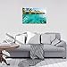 Produktbild DekoShop Glasbild Echtglas Glasfoto Wandbild Malediven - Häuser und Ozean AMDGT10228G3 G3 (60cm. x 40cm.) Real Glass Picture Print | Tropen Exotisch Malediven Urlaub Strand See Meer