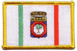 DIGNI Patch ricamato Bandiera Italia Puglia – 8 x 6 cm
