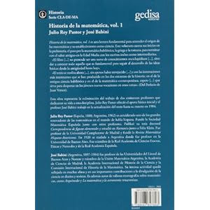 Historia de la matemática. Volumen 1: De la Antigüedad a la Baja Edad Media (CLA-DE-MA Historia)