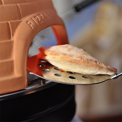 Elektrischer Pizza Ofen mit Steinbackplatte + Terrakotta-Haube, 1200Watt, Pizza direkt am Tisch backen - 7