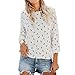 Produktbild FeiBeauty 2018 Damen Mode Sommer Frühling Beiläufiges Ananas Print Top O-Ausschnitt Retro Kurzarm Oberteil Tops BluseT- Shirt
