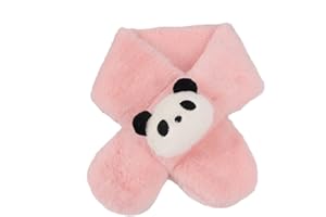 SJTJSPX Écharpe Mignon Panda Bébé Fille Garçon, Automne/Hiver, Croisée Tube Enfant Unisexe, Foulard en Peluche Chaud, Cache Cou Tout-Petit, Dessin Animé