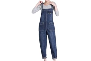 Godoboo Damen Latzhosen Denim Jumpsuit Slim Jeanslatzhose Overall Jumpsuit Playsuit Jeans Hosenanzug Damen Jeanslatzhose