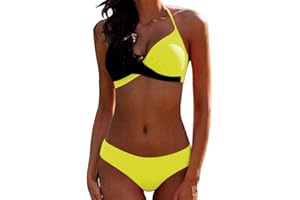 JFAN Donna Costume da Bagno Push Up Imbottito Reggiseno Bikini Donna Due Pezzi Swimwear Abiti da Spiaggia